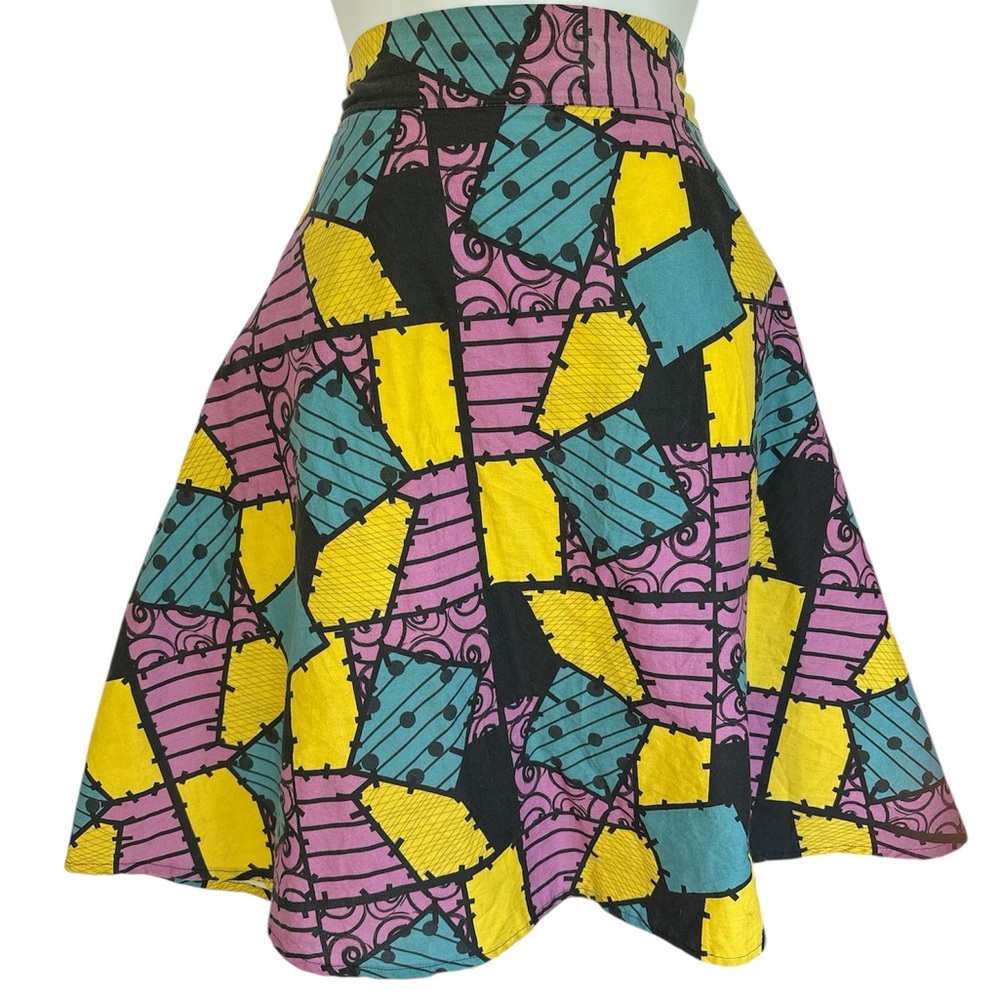 Disney - Sally Nightmare Before Christmas Colorful Geometric Women's Skirt - XL